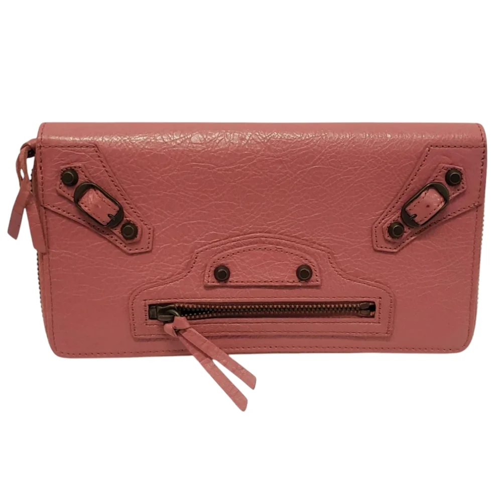 BALENCIAGA classic‎ continental wallet rose azalee